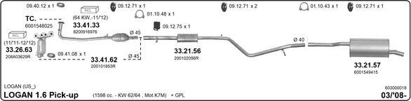 Imasaf 603000018 - Impianto gas scarico www.autoricambit.com