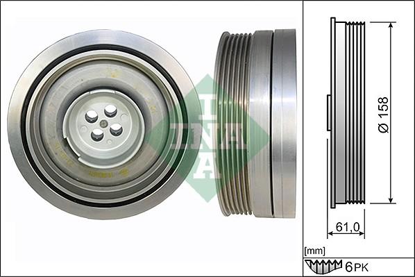 INA 544 0502 10 - Puleggia cinghia, Albero a gomiti www.autoricambit.com