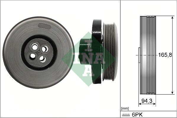 INA 544 0602 10 - Puleggia cinghia, Albero a gomiti www.autoricambit.com