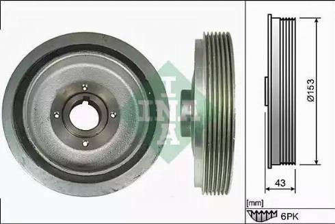 INA 544 0038 10 - Puleggia cinghia, Albero a gomiti www.autoricambit.com