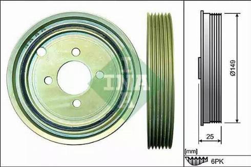 INA 544 0100 10 - Puleggia cinghia, Albero a gomiti www.autoricambit.com