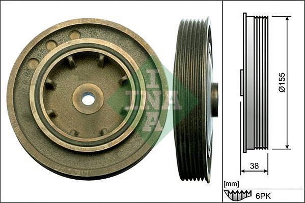 INA 544 0101 10 - Puleggia cinghia, Albero a gomiti www.autoricambit.com