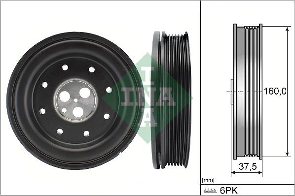 INA 544 0134 10 - Puleggia cinghia, Albero a gomiti www.autoricambit.com