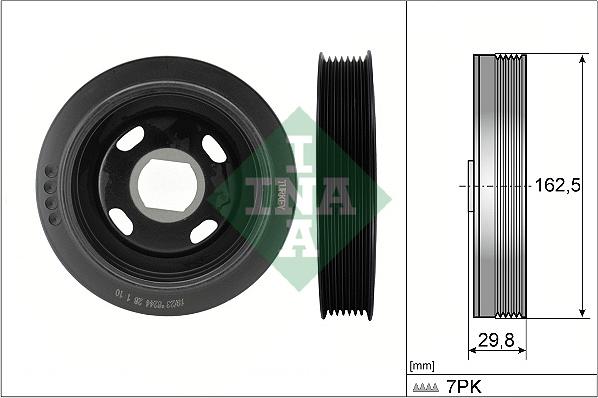 INA 544 0179 10 - Puleggia cinghia, Albero a gomiti www.autoricambit.com