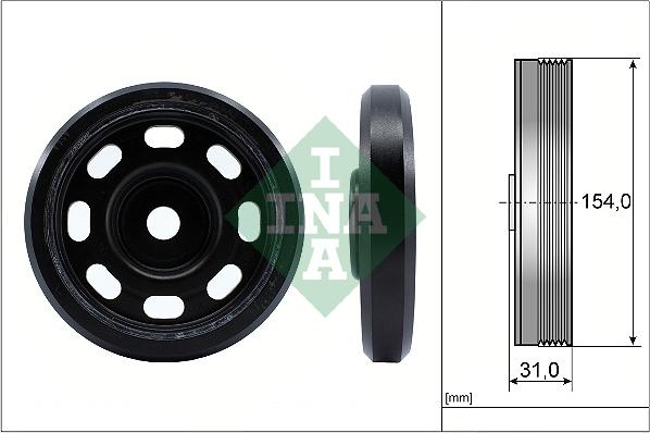 INA 544 0170 10 - Puleggia cinghia, Albero a gomiti www.autoricambit.com