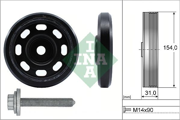 INA 544 0170 20 - Puleggia cinghia, Albero a gomiti www.autoricambit.com