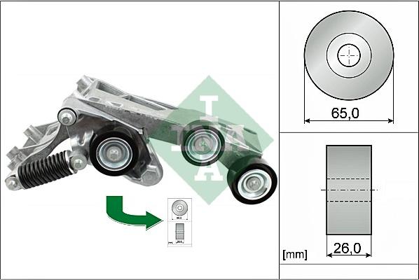 INA 534 0446 10 - Tendicinghia, Cinghia Poly-V www.autoricambit.com