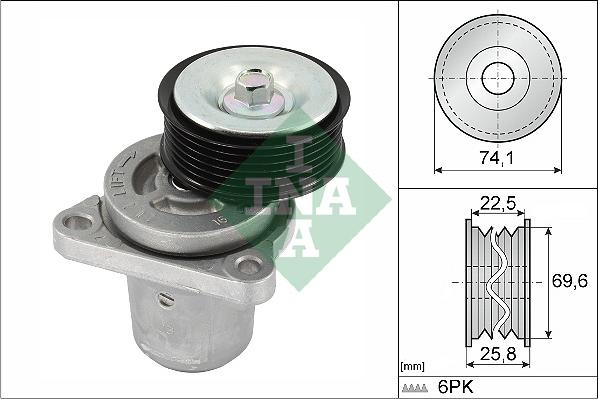 INA 534 0406 10 - Tendicinghia, Cinghia Poly-V www.autoricambit.com