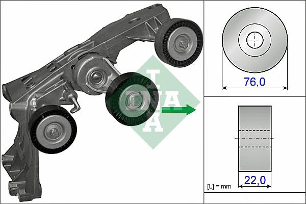 INA 534 0431 10 - Tendicinghia, Cinghia Poly-V www.autoricambit.com