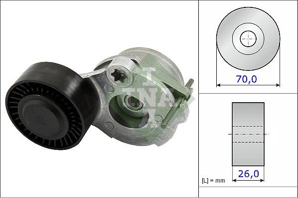 INA 534 0470 10 - Tendicinghia, Cinghia Poly-V www.autoricambit.com