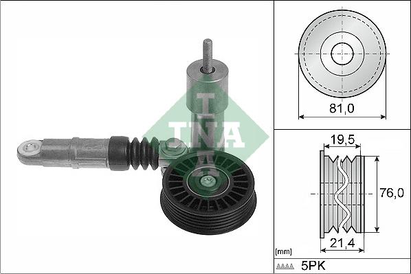 INA 534 0014 10 - Tendicinghia, Cinghia Poly-V www.autoricambit.com