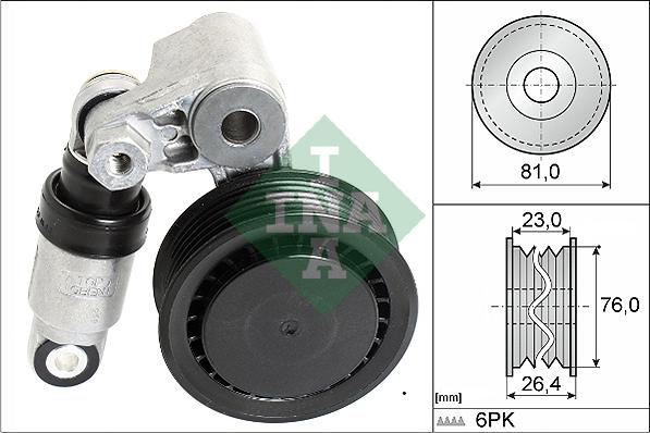 INA 534 0011 10 - Tendicinghia, Cinghia Poly-V www.autoricambit.com