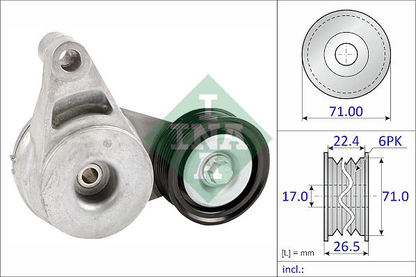 INA 534 0838 10 - Tendicinghia, Cinghia Poly-V www.autoricambit.com