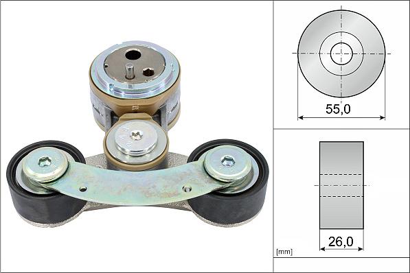 INA 534 0826 10 - Tendicinghia, Cinghia Poly-V www.autoricambit.com