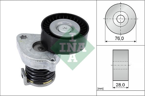 INA 534 0370 10 - Tendicinghia, Cinghia Poly-V www.autoricambit.com