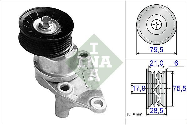 INA 534 0236 10 - Tendicinghia, Cinghia Poly-V www.autoricambit.com