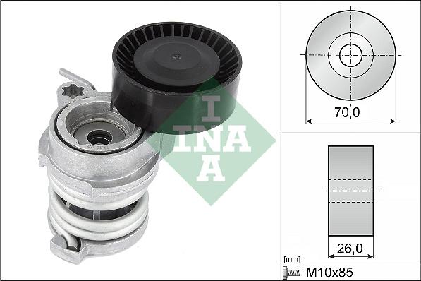 INA 534 0708 10 - Tendicinghia, Cinghia Poly-V www.autoricambit.com