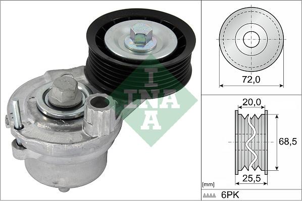 INA 534 0703 10 - Tendicinghia, Cinghia Poly-V www.autoricambit.com