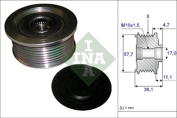 INA 535 0099 10 - Puleggia cinghia, Alternatore www.autoricambit.com