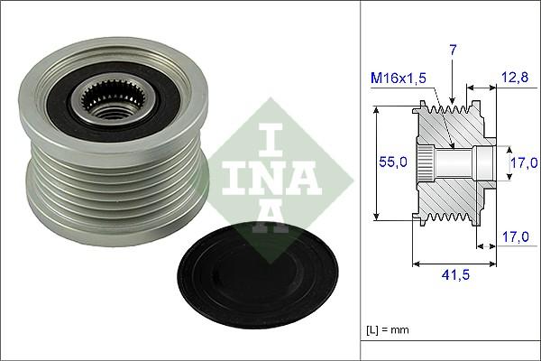 INA 535 0092 10 - Puleggia cinghia, Alternatore www.autoricambit.com