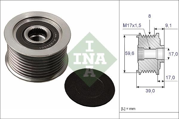 INA 535 0049 10 - Puleggia cinghia, Alternatore www.autoricambit.com