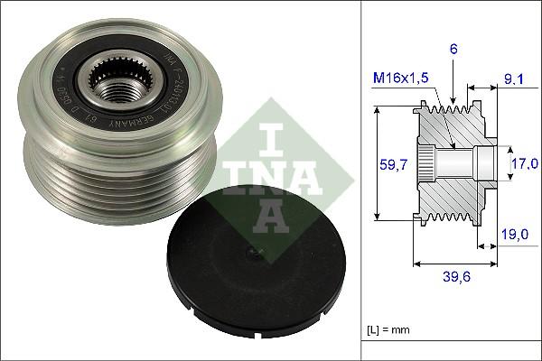 INA 535 0065 10 - Puleggia cinghia, Alternatore www.autoricambit.com