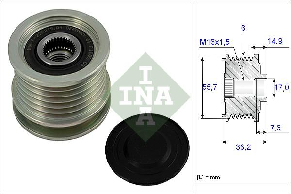 INA 535 0013 10 - Puleggia cinghia, Alternatore www.autoricambit.com