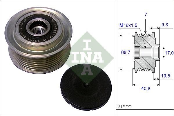 INA 535 0079 10 - Puleggia cinghia, Alternatore www.autoricambit.com