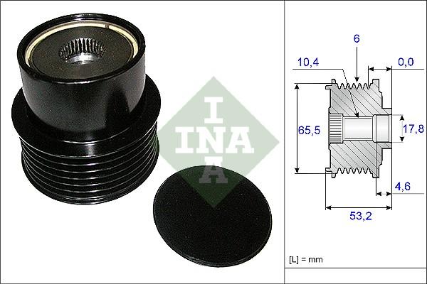 INA 535 0195 10 - Puleggia cinghia, Alternatore www.autoricambit.com