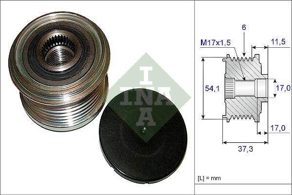 INA 535 0149 10 - Puleggia cinghia, Alternatore www.autoricambit.com