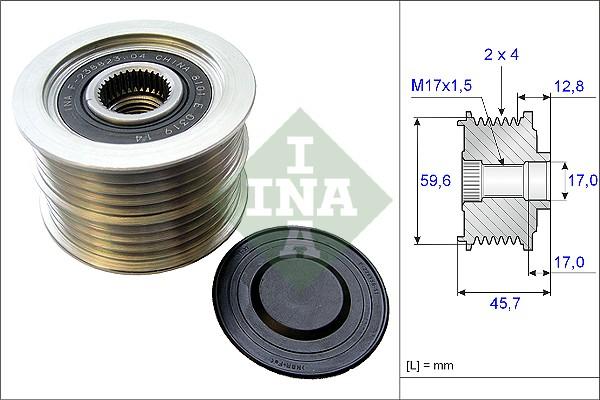 INA 535 0150 10 - Puleggia cinghia, Alternatore www.autoricambit.com