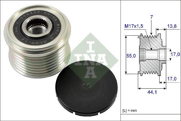 INA 535 0167 10 - Puleggia cinghia, Alternatore www.autoricambit.com