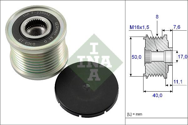 INA 535 0119 10 - Puleggia cinghia, Alternatore www.autoricambit.com