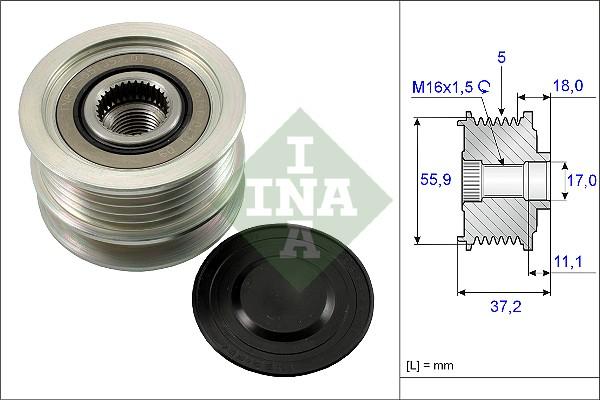 INA 535 0113 10 - Puleggia cinghia, Alternatore www.autoricambit.com