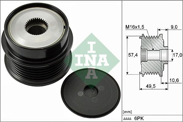 INA 535 0189 10 - Puleggia cinghia, Alternatore www.autoricambit.com