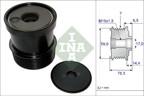 INA 535 0120 10 - Puleggia cinghia, Alternatore www.autoricambit.com