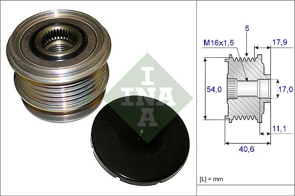 INA 535 0121 10 - Puleggia cinghia, Alternatore www.autoricambit.com