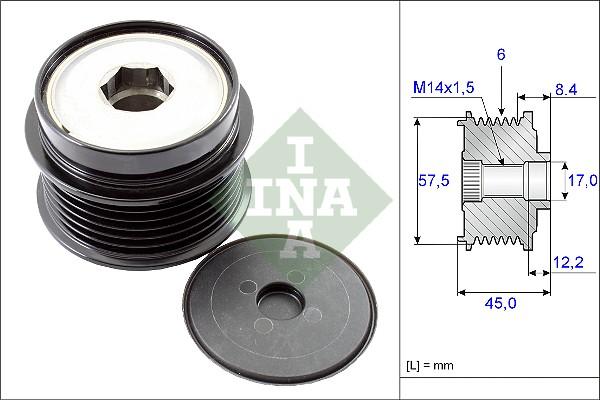 INA 535 0174 10 - Puleggia cinghia, Alternatore www.autoricambit.com