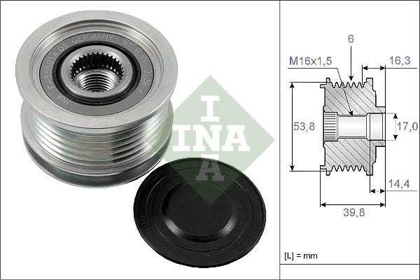 INA 535 0170 10 - Puleggia cinghia, Alternatore www.autoricambit.com