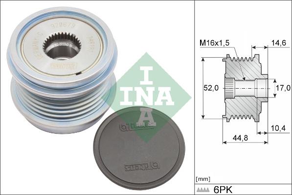 INA 535 0343 10 - Puleggia cinghia, Alternatore www.autoricambit.com