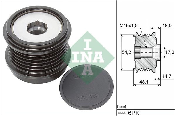 INA 535 0310 10 - Puleggia cinghia, Alternatore www.autoricambit.com