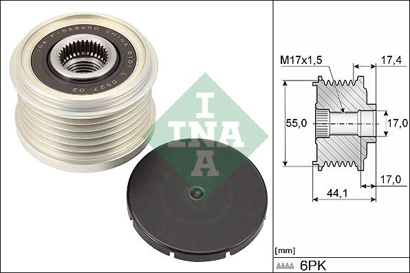 INA 535 0312 10 - Puleggia cinghia, Alternatore www.autoricambit.com