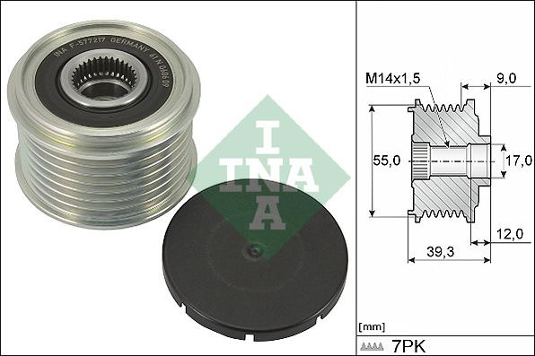 INA 535 0330 10 - Puleggia cinghia, Alternatore www.autoricambit.com