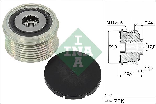 INA 535 0331 10 - Puleggia cinghia, Alternatore www.autoricambit.com