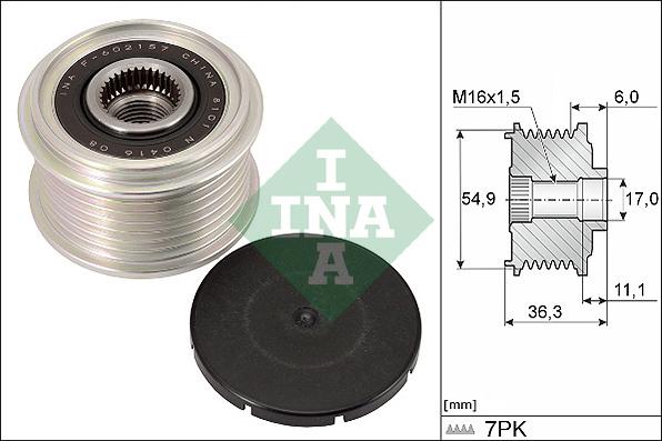 INA 535 0298 10 - Puleggia cinghia, Alternatore www.autoricambit.com