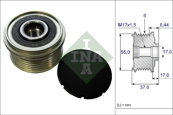 INA 535 0246 10 - Puleggia cinghia, Alternatore www.autoricambit.com