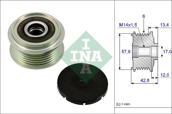 INA 535 0240 10 - Puleggia cinghia, Alternatore www.autoricambit.com