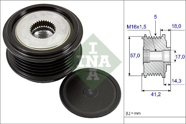 INA 535 0248 10 - Puleggia cinghia, Alternatore www.autoricambit.com