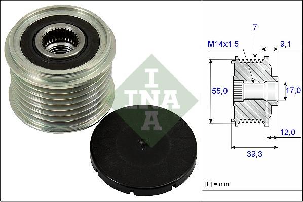 INA 535 0260 10 - Puleggia cinghia, Alternatore www.autoricambit.com