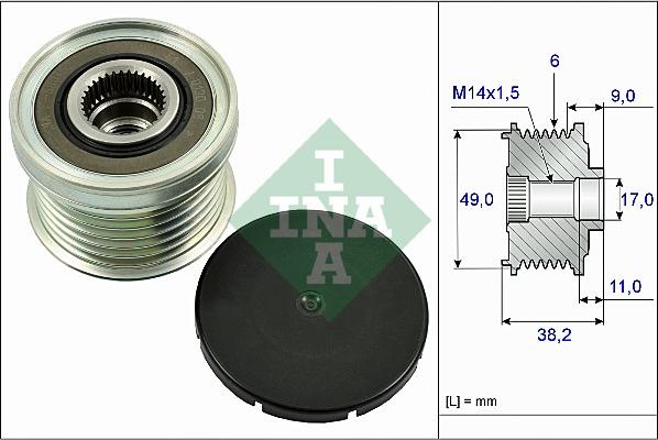 INA 535 0268 10 - Puleggia cinghia, Alternatore www.autoricambit.com